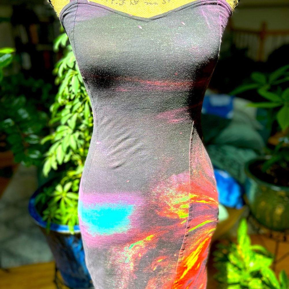 Motel Rocks Galaxy Print Mini Dress